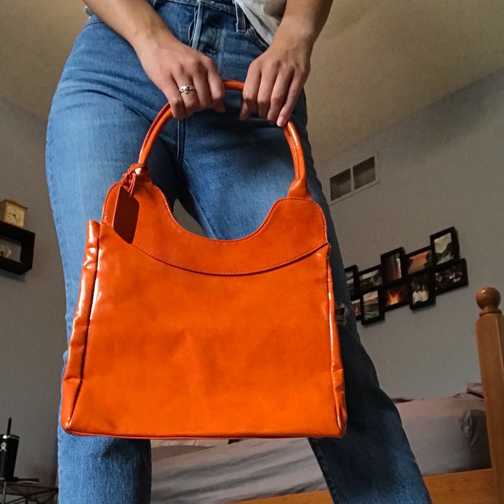 Neiman Marcus patent leather tote bag